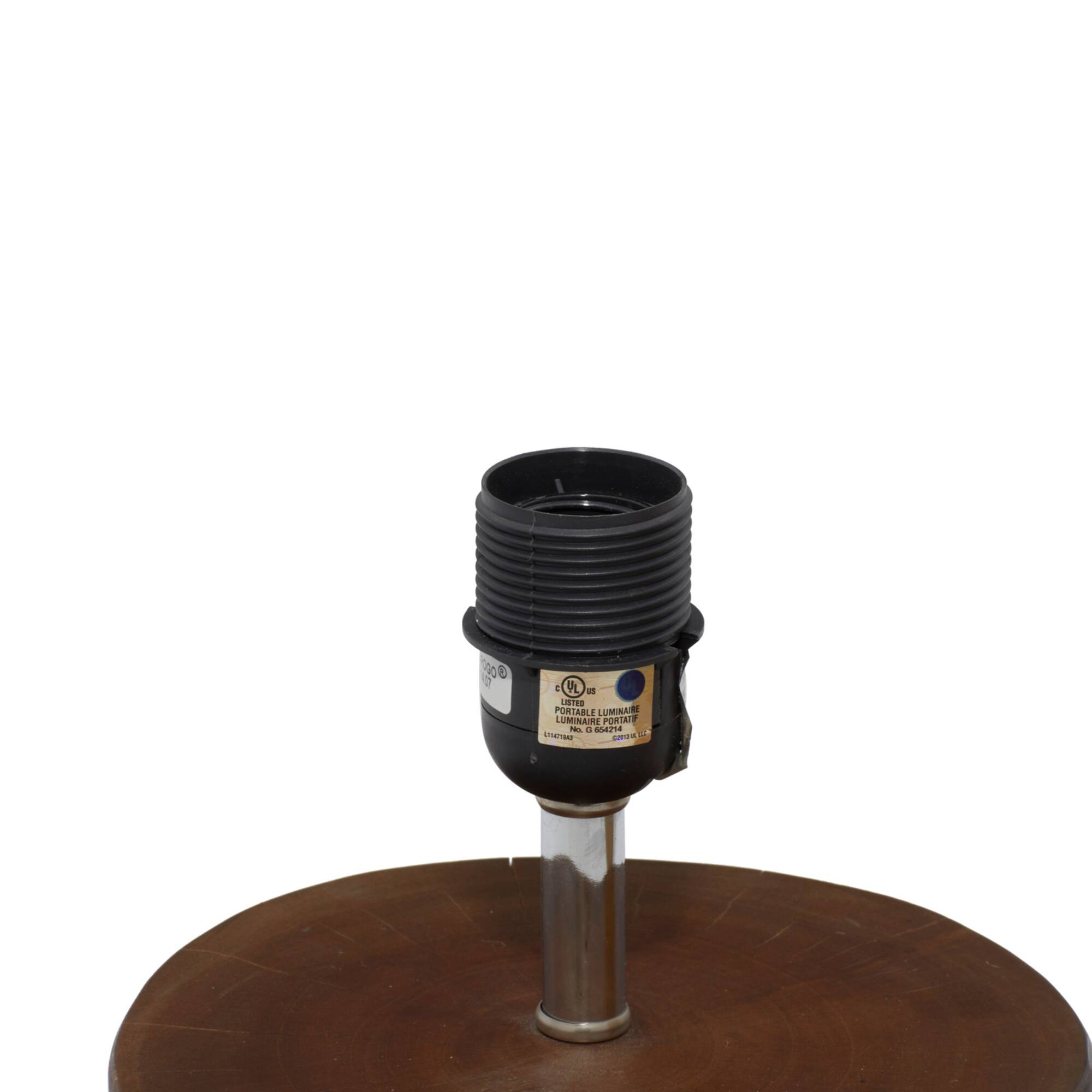 Brown Wood Rustic Table Lamp, 14" x 10" x 10"